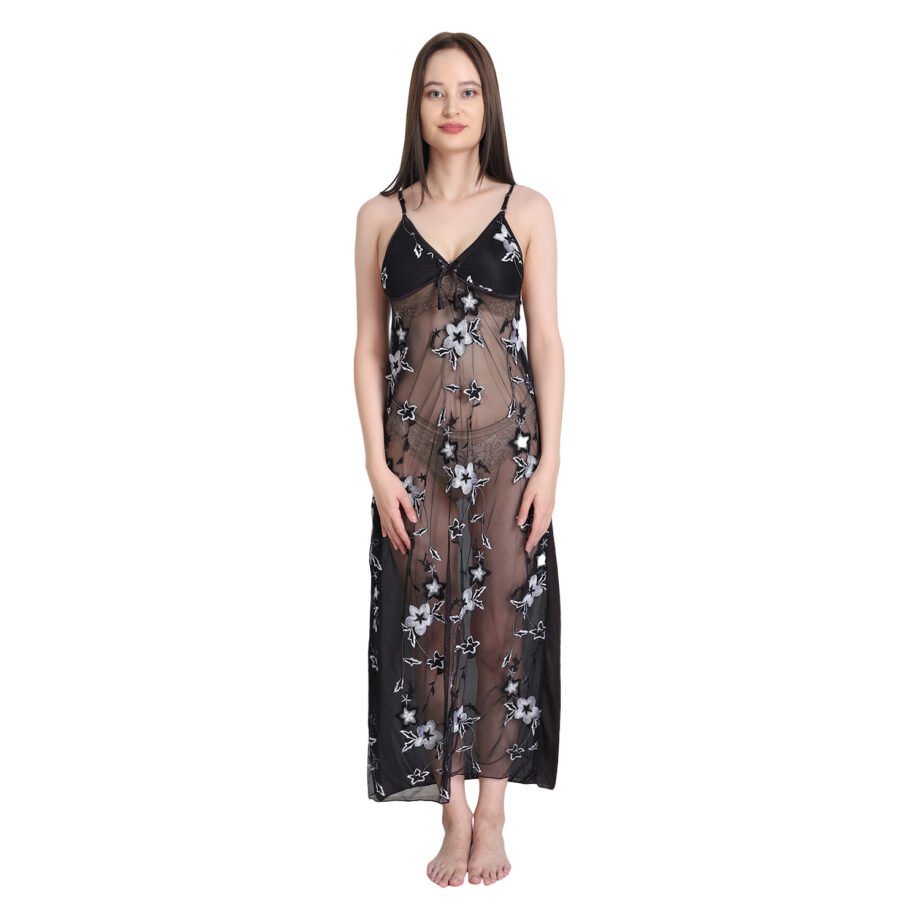 Sreyansh Fashion Bridal Black Nighty set