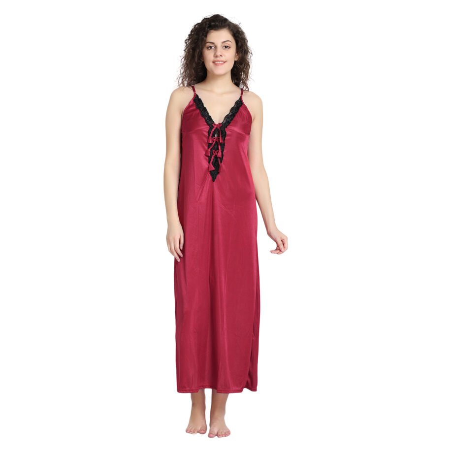 Sreyansh Fashion Sleeveless dark pink nighty
