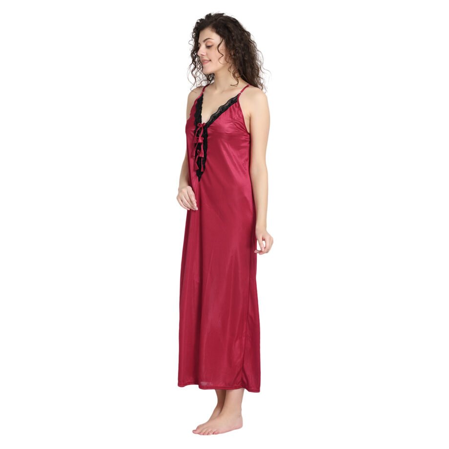 Sreyansh Fashion Sleeveless dark pink nighty