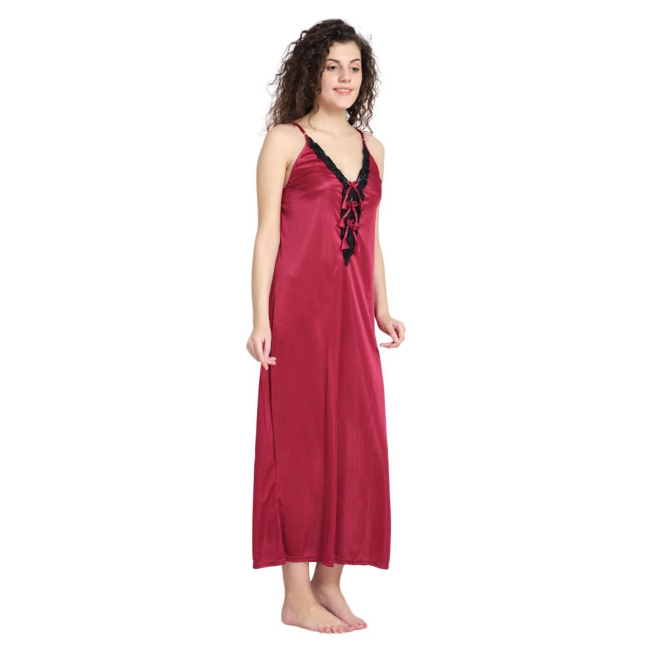 Sreyansh Fashion Sleeveless dark pink nighty
