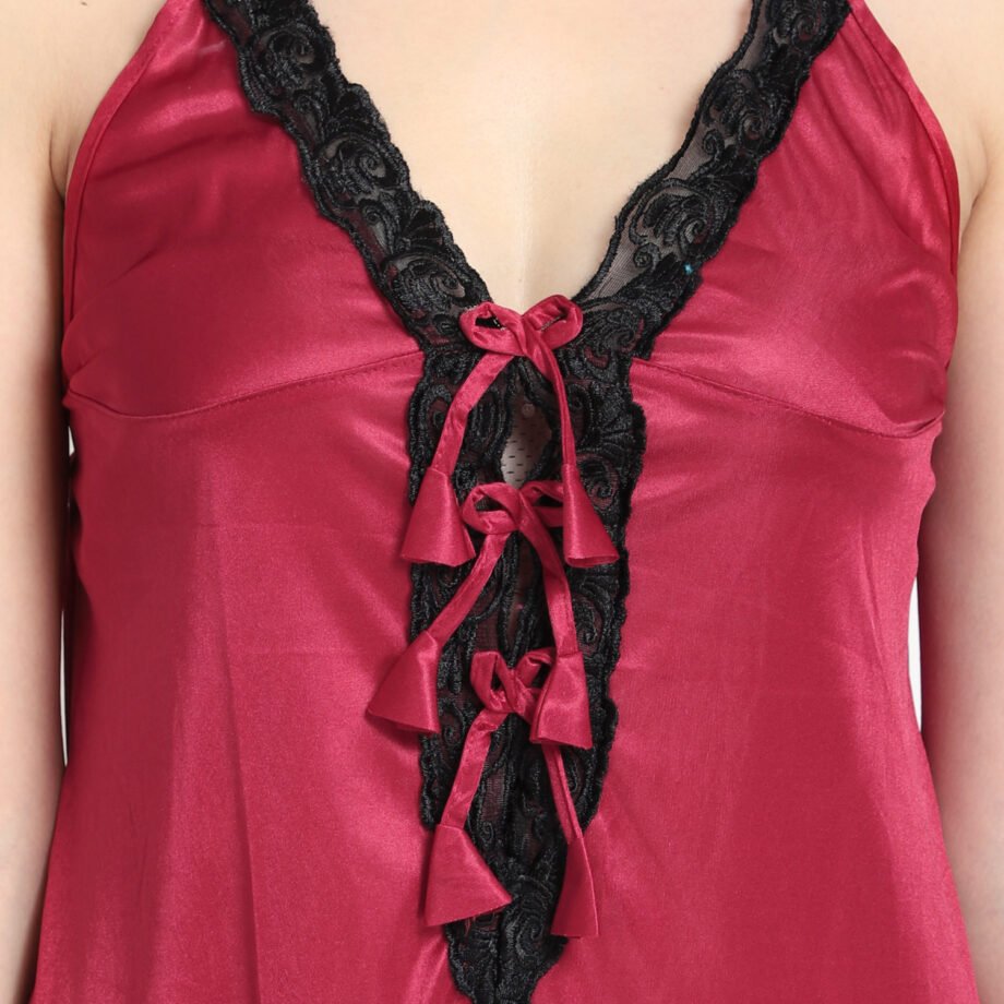Sreyansh Fashion Sleeveless dark pink nighty