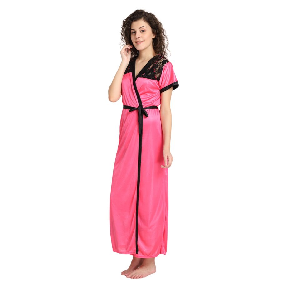 Sreyansh Fashion Two piece Carrot nighty with robe